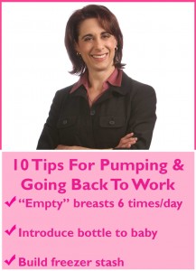 pumping tips for returning to work