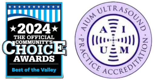 Best of the Valley & AIUM ultrasound accredited logos